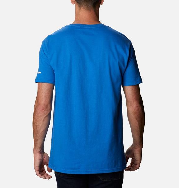 Columbia PFG T-Shirt Blue For Men's NZ27084 New Zealand